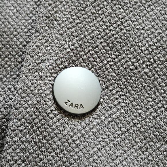 Zara men's bomber jacket black button front size M - Picture 5 of 9